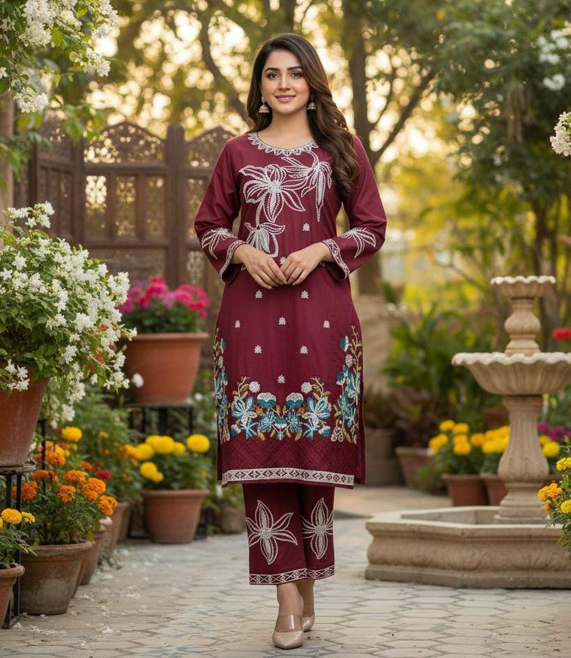 Fancy Embroidered 2 Piece Suit
