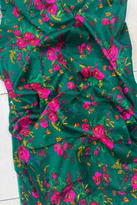 Floral Acryalic Marina Stuff Flower Printed Shirt & Trouser