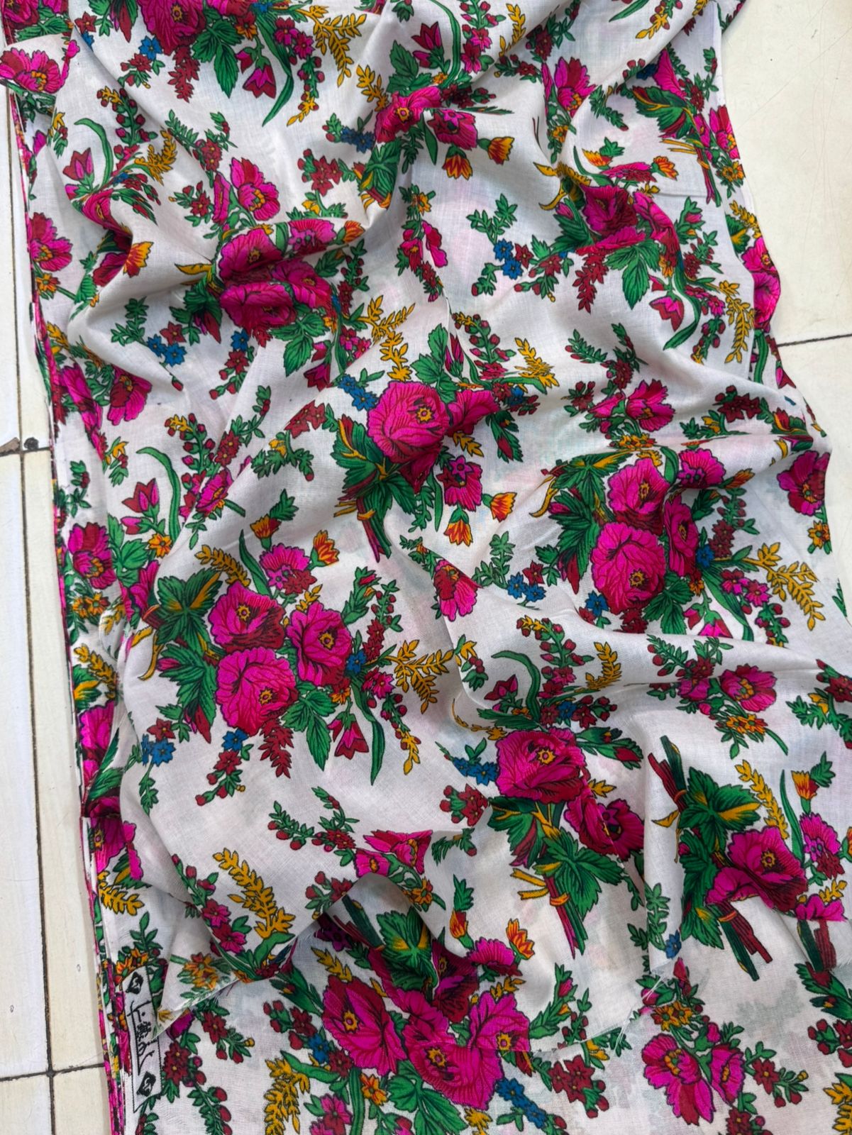 Floral Acryalic Marina Stuff Flower Printed Shirt & Trouser