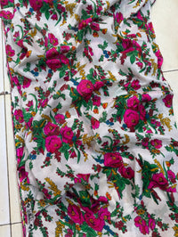 Floral Acryalic Marina Stuff Flower Printed Shirt & Trouser