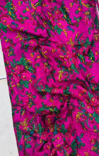 Floral Acryalic Marina Stuff Flower Printed Shirt & Trouser