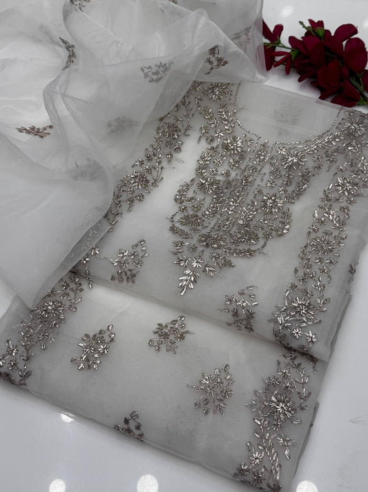Fancy Handmade LCD Gota Organza 2 Piece