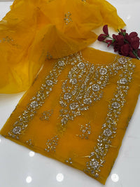 Fancy Handmade LCD Gota Organza 2 Piece