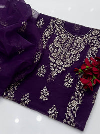 Fancy Handmade LCD Gota Organza 2 Piece