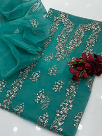 Fancy Handmade LCD Gota Organza 2 Piece