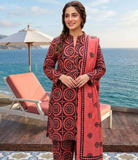 GUL AHMED Full Dori Piping Work lawn Dress 3 Piece