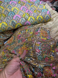 Indian Multi Cut Dana with Laser aplic 3 Piece