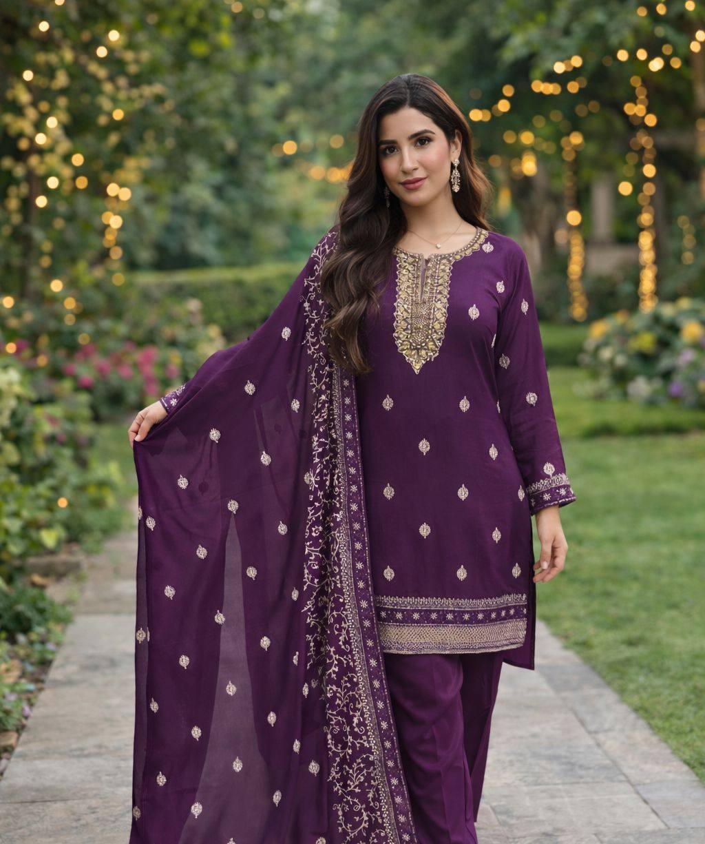 Premium Indian Silk 3 Piece Suit
