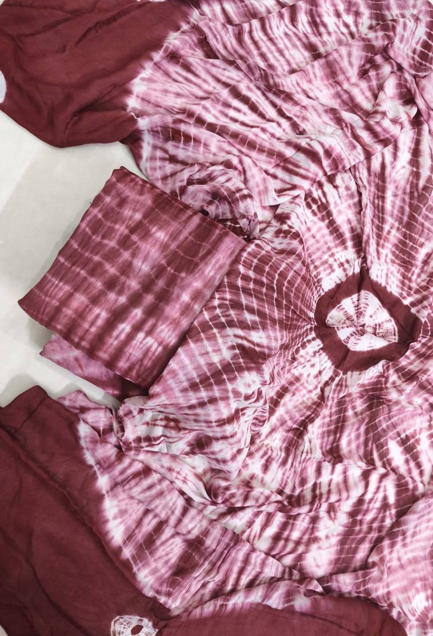 New Linen Tie & Dye work Series 3 Piece