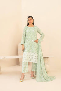 Un-Stitched Daman & Boti Embroidered Rotary Printed Lawn 3 Piece