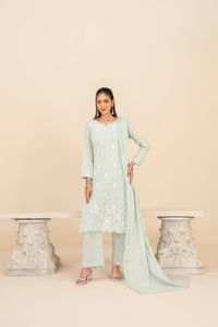 Un-Stitched Daman & Boti Embroidered Rotary Printed Lawn 3 Piece