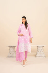 Un-Stitched Daman & Boti Embroidered Rotary Printed Lawn 3 Piece