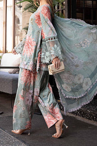 Maria B Printed Lawn embroidered neck