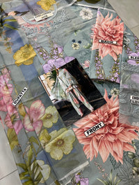 Maria B Printed Lawn embroidered neck