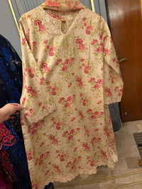 Embroidered stitched 3 Piece Dress