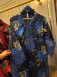 Embroidered stitched 3 Piece Dress