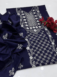 Hand Embroidered Paper lawn 2 Piece