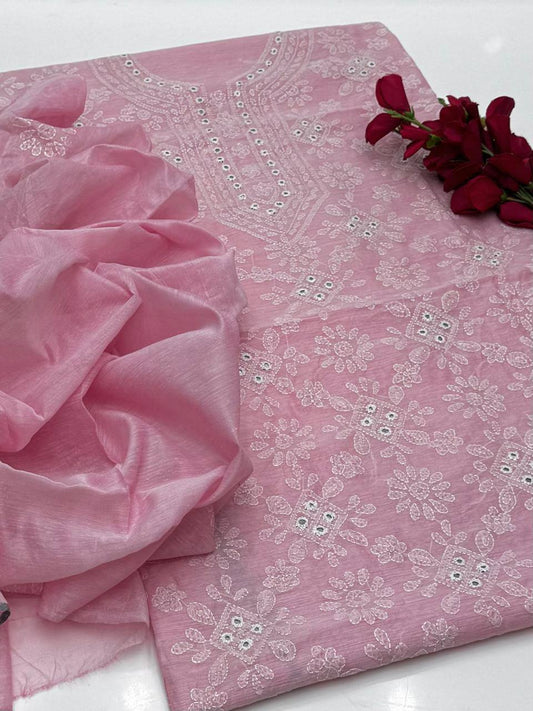 Hand Embroidered Paper lawn 2 Piece