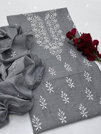 Hand Embroidered Paper lawn 2 Piece