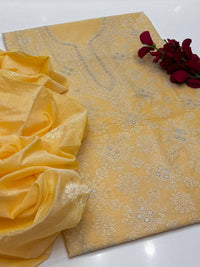 Hand Embroidered Paper lawn 2 Piece