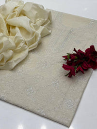 Hand Embroidered Paper lawn 2 Piece