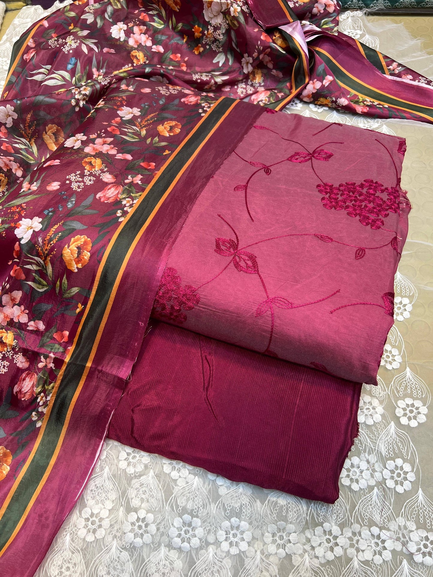 Paper Silk Chickenkari 3 Piece