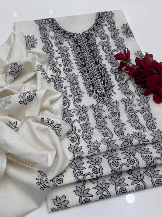 Soft Pure Lawn Beautifully Handmade Neat Shadow Tanka 2 Piece