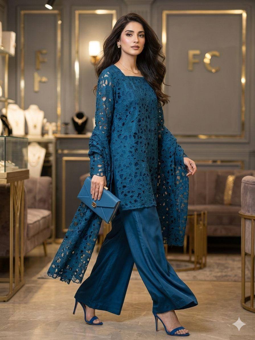 Qureshia Stitched Dress 3 Piece