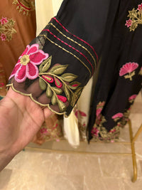 Pure Russian silk heavy rhinestone work stitched 3 Piece