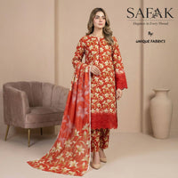 SAFAK Digital Floral Print Embroidered lawn Dress
