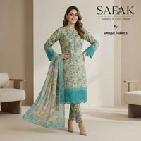 SAFAK Digital Floral Print Embroidered lawn Dress