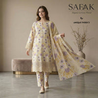 SAFAK Digital Floral Print Embroidered lawn Dress