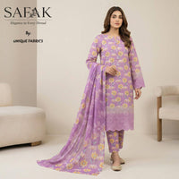SAFAK Digital Floral Print Embroidered lawn Dress
