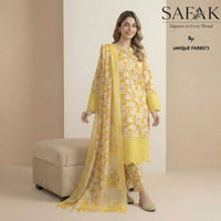 SAFAK Digital Floral Print Embroidered lawn Dress