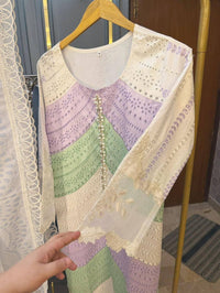 embroidered chicken kari Dress