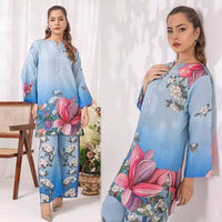 Doria Lawn Digital Print Dress
