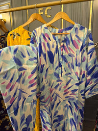 Summer printed linen 2 piece cords sets
