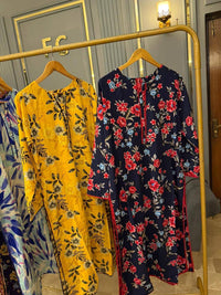 Summer printed linen 2 piece cords sets