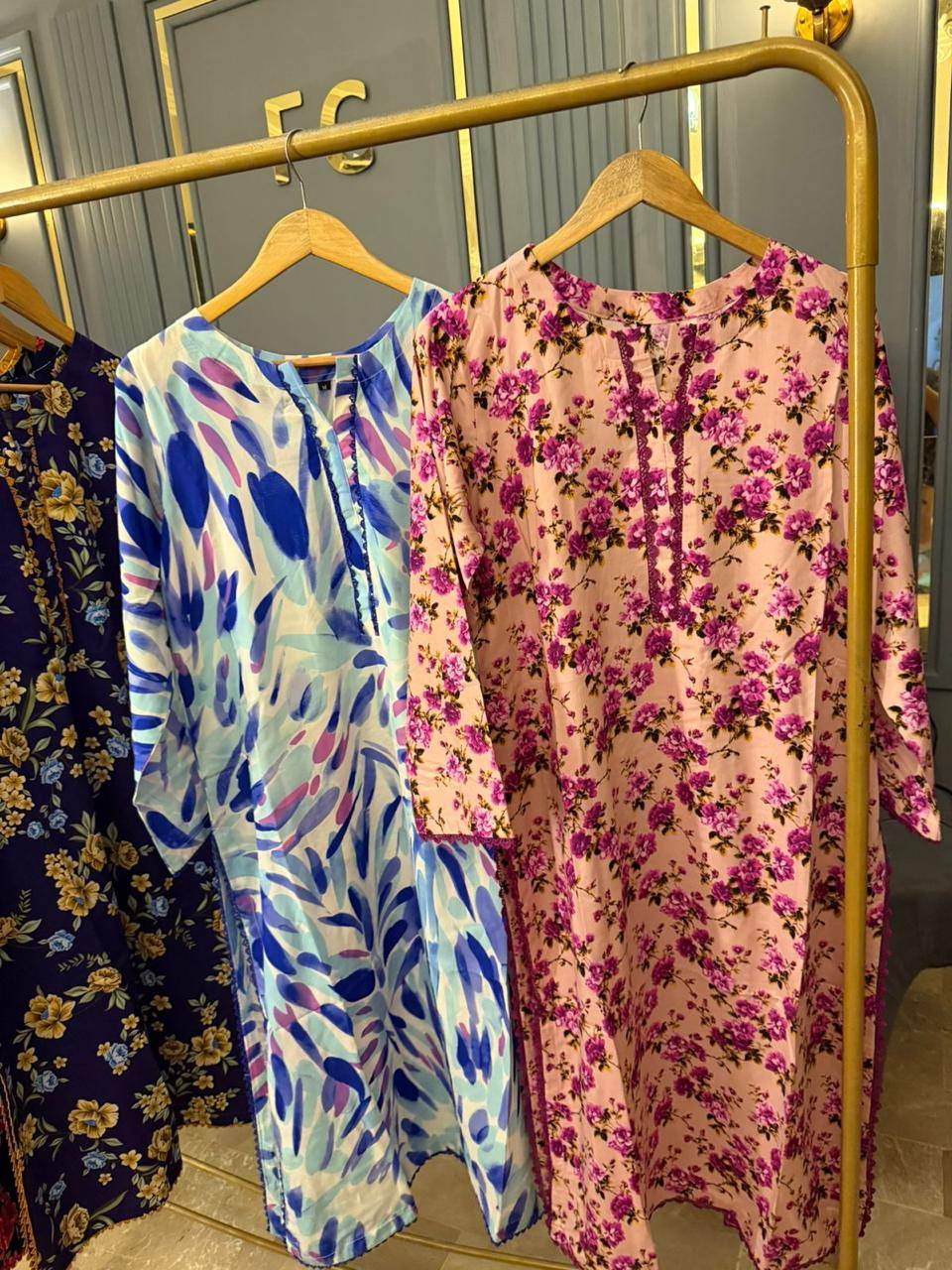 Summer printed linen 2 piece cords sets