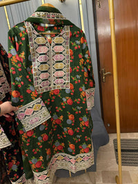 Lawn embroidered Dress stitched 3 Piece