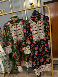 Lawn embroidered Dress stitched 3 Piece
