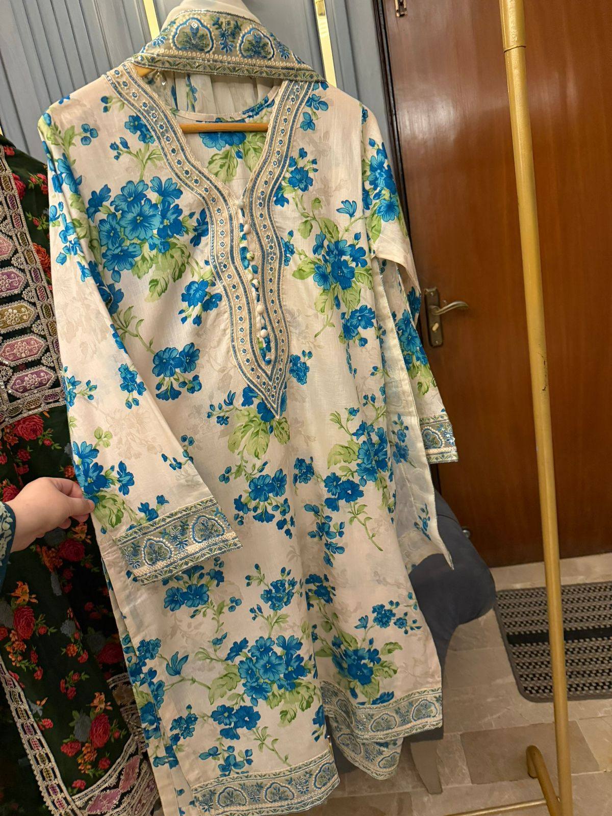 Lawn embroidered Dress stitched 3 Piece