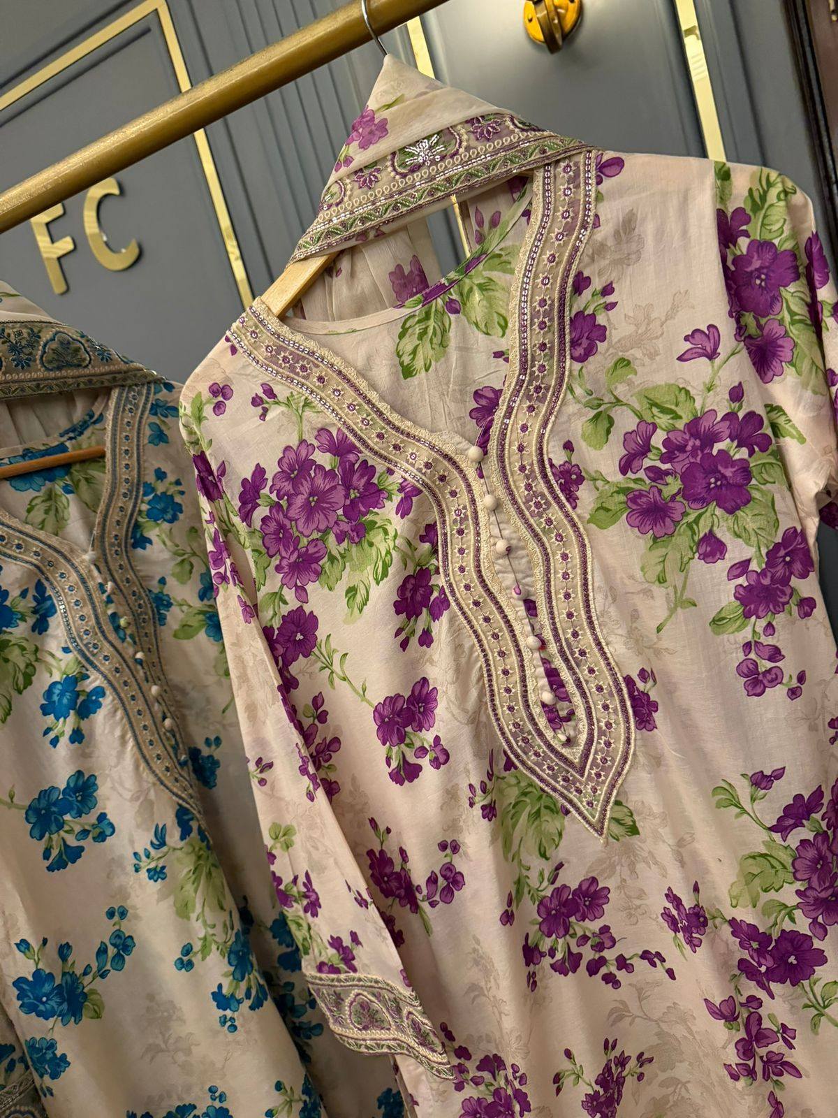 Lawn embroidered Dress stitched 3 Piece